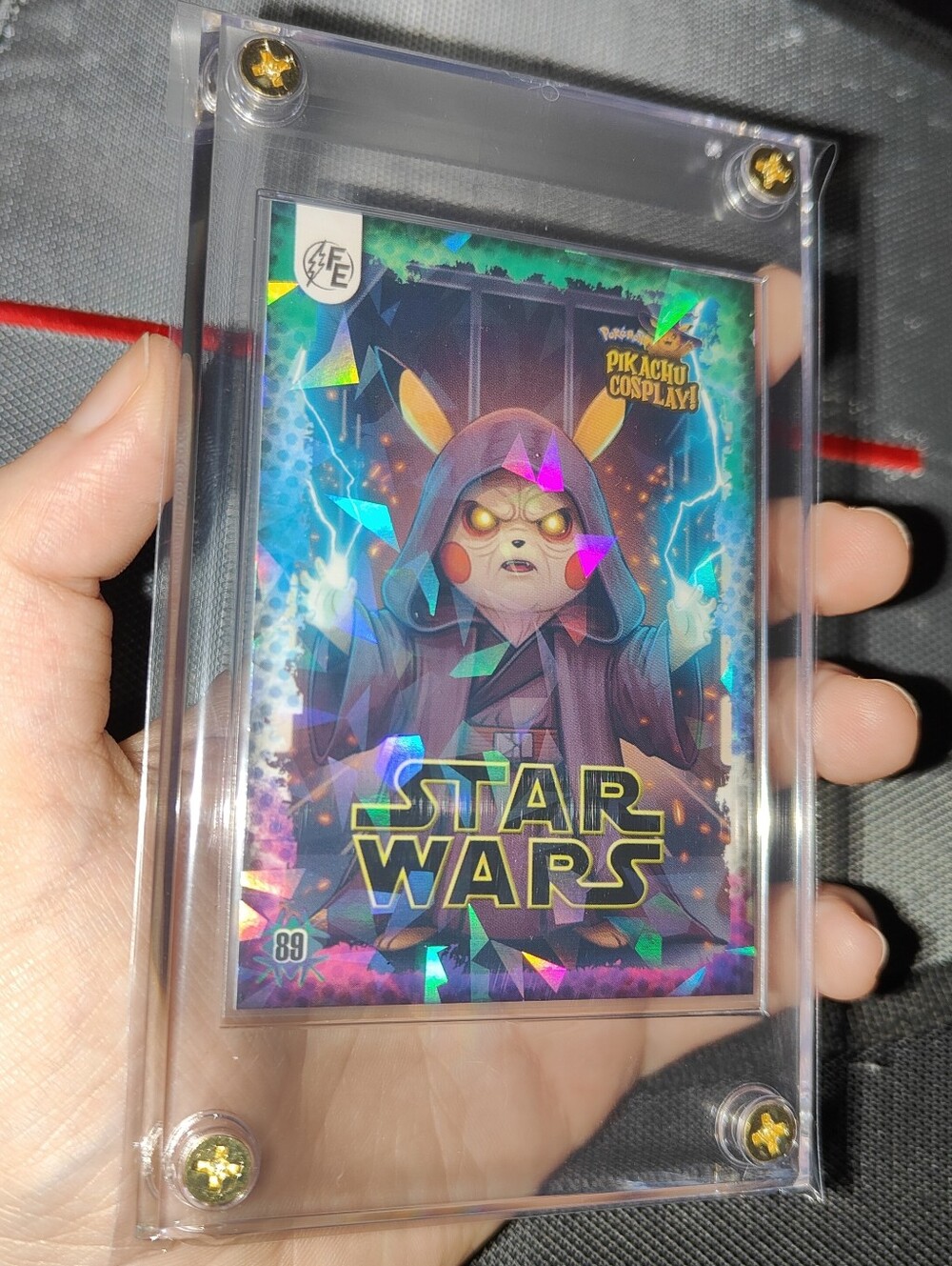 Emperor Palpatine Star Wars holo encased Pikachu Cosplay Horror card Doujin Peru
